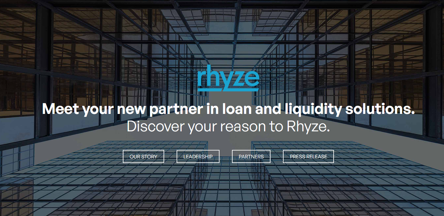 Screenshot of Rhyze Solutions' Home Screen