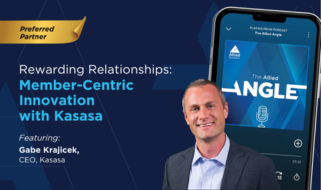 title slide with blue background and photo of Gabe Krajicek