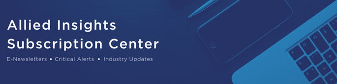 Allied Insights Subscription Center header image, showing a laptop with a blue background and the page title.